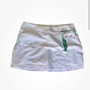 Greg Norman Women’s Golf Skirt Skort White Golf Tennis Skirt XL New